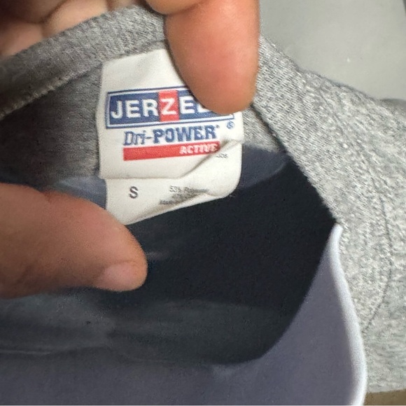 Jerzees Gray and Green Short Sleeve Tee Jets - Picture 3 of 3